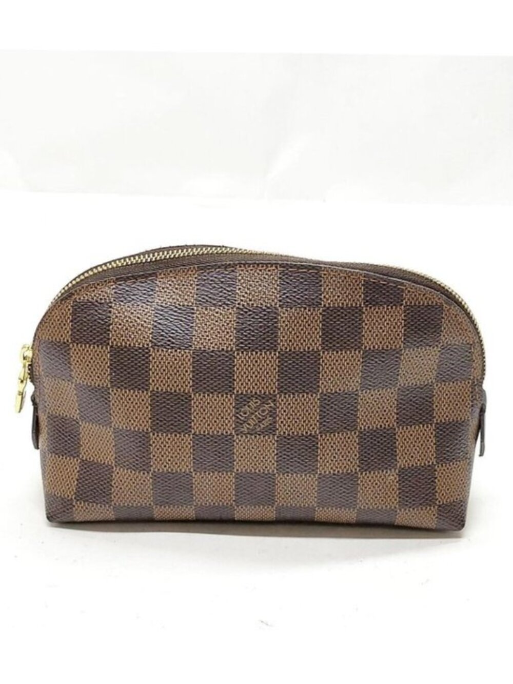 Authentic Louis Vuitton Damier Ebene Cosmetic Pouch PM Makeup Bag LV - Picture 2 of 16